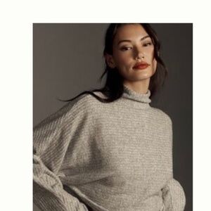Pilcro Cozy Ribbed Turtleneck Batwing Pullover